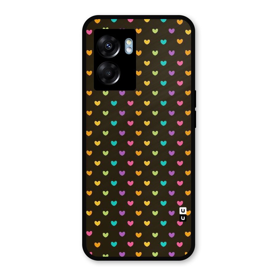 Rainbow Hearts Metal Back Case for Oppo K10 (5G)