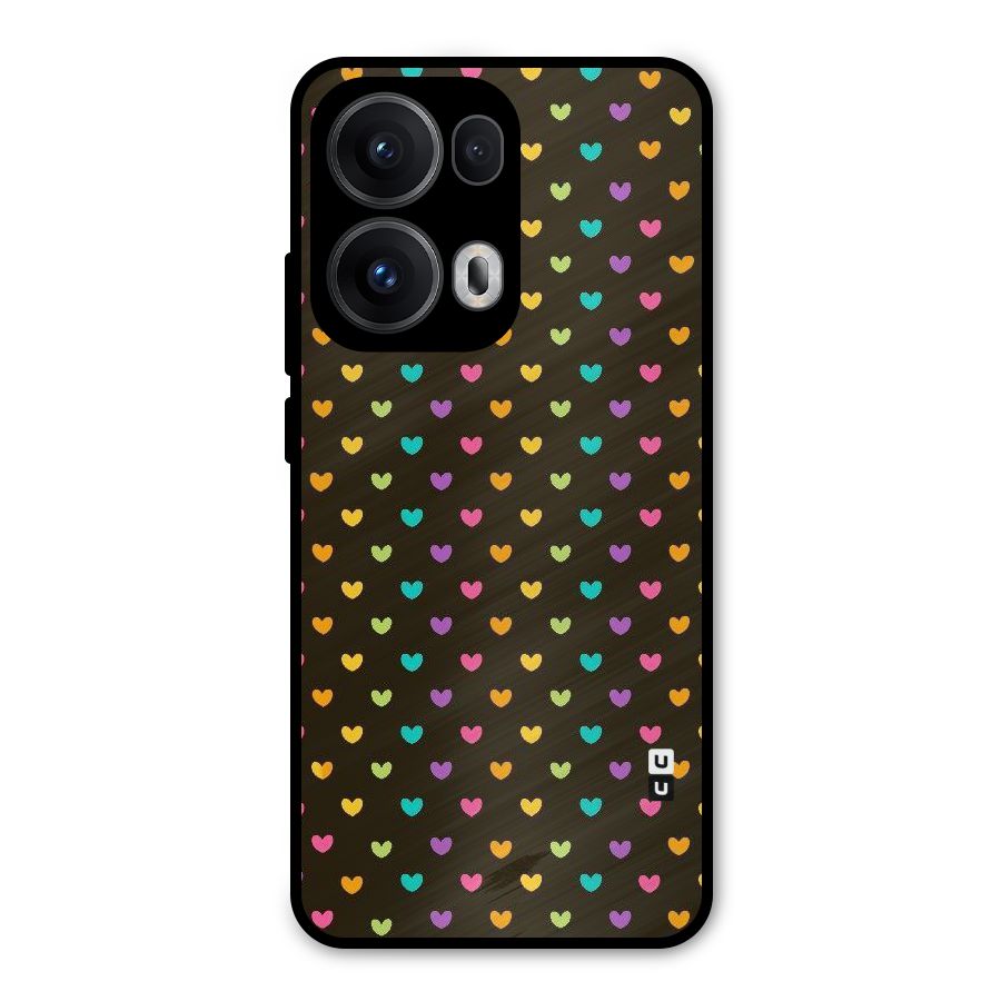 Rainbow Hearts Metal Back Case for Oppo Reno13 Pro