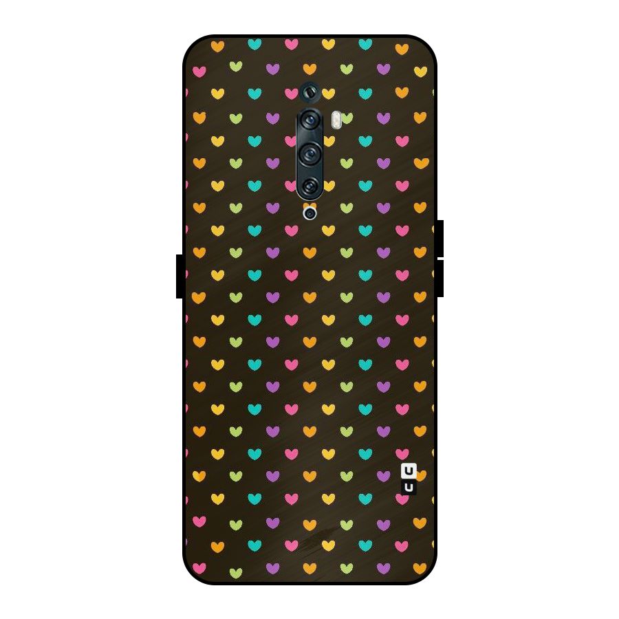 Rainbow Hearts Metal Back Case for Oppo Reno2 F