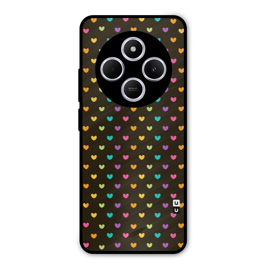 Rainbow Hearts Metal Back Case for Poco C75 5G