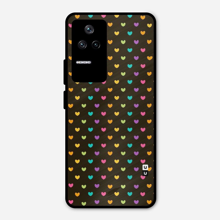 Rainbow Hearts Metal Back Case for Poco F4 5G