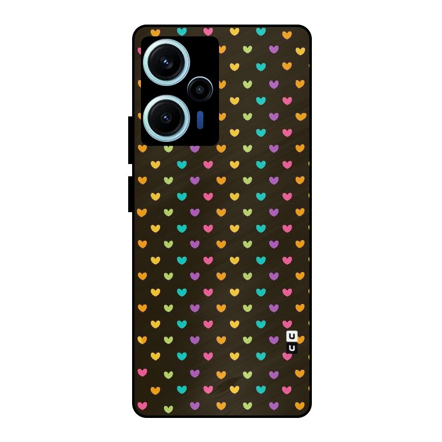 Rainbow Hearts Metal Back Case for Poco F5