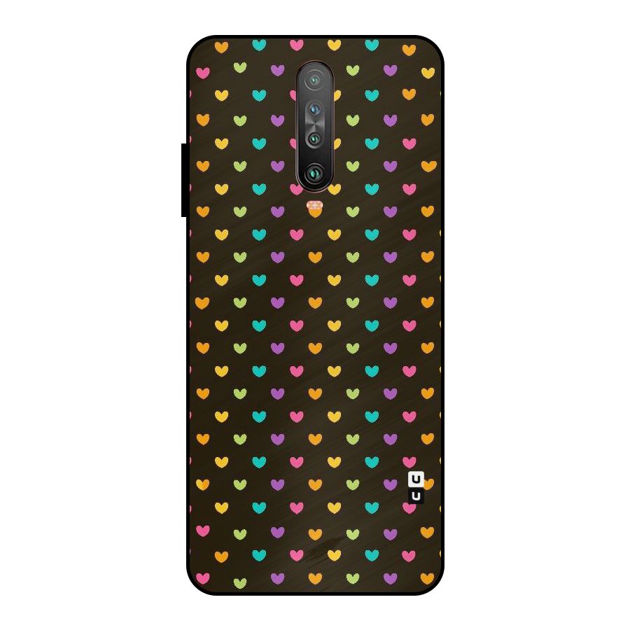 Rainbow Hearts Metal Back Case for Poco X2