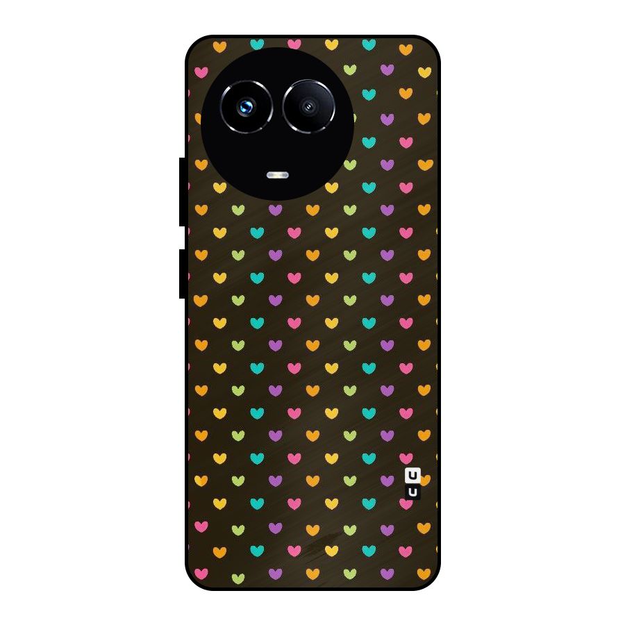 Rainbow Hearts Metal Back Case for Realme 11X