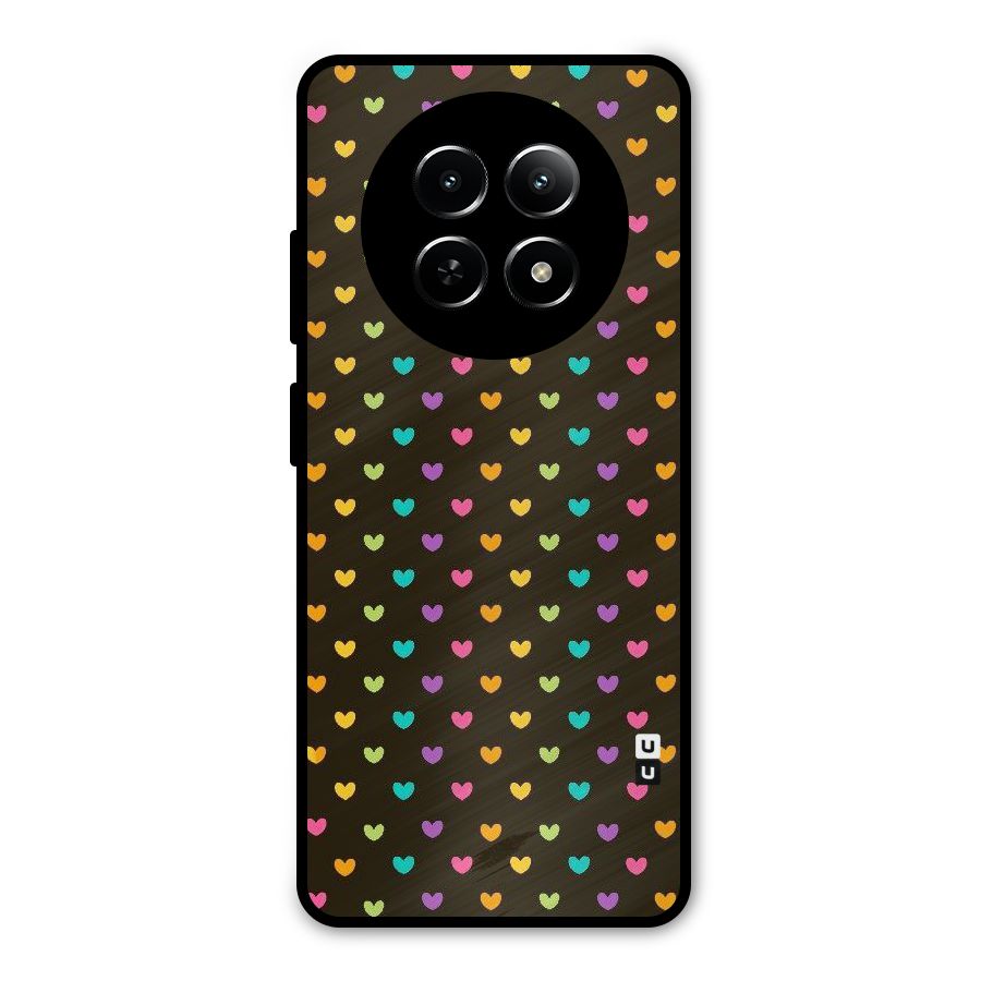 Rainbow Hearts Metal Back Case for Realme 12 5G