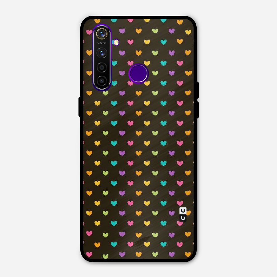 Rainbow Hearts Metal Back Case for Realme 5 Pro