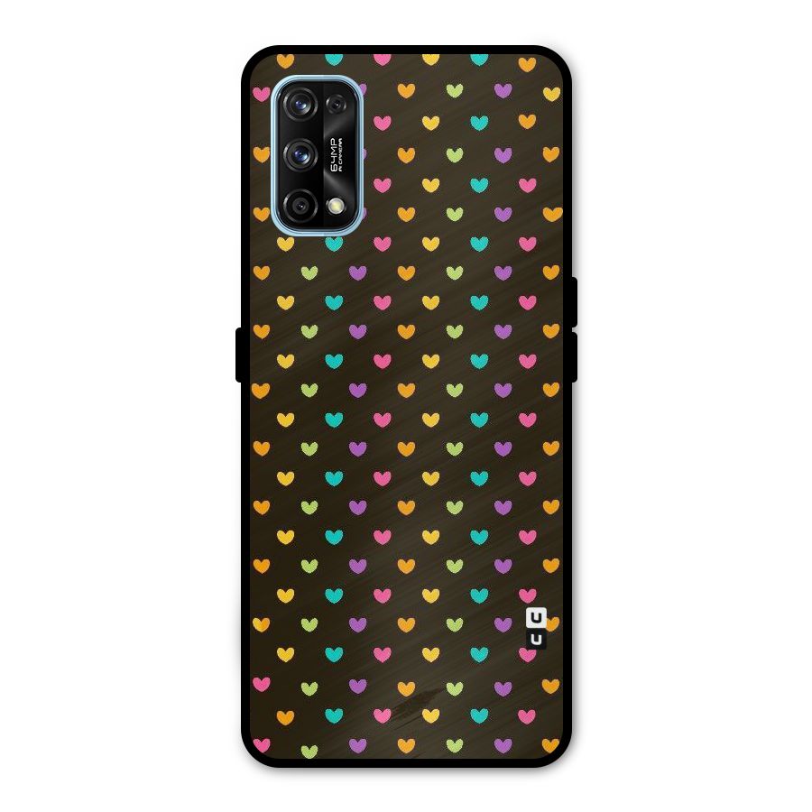 Rainbow Hearts Metal Back Case for Realme 7 Pro