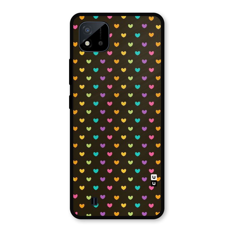 Rainbow Hearts Metal Back Case for Realme C11 2021