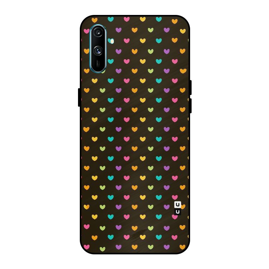 Rainbow Hearts Metal Back Case for Realme C3