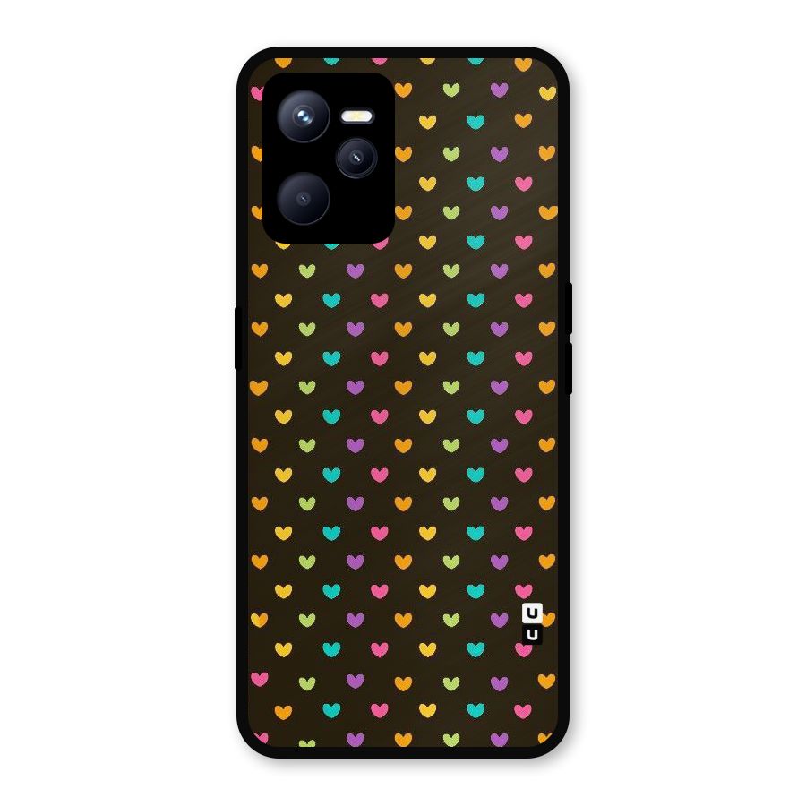 Rainbow Hearts Metal Back Case for Realme C35
