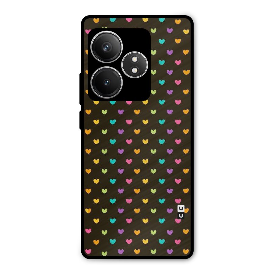 Rainbow Hearts Metal Back Case for Realme GT 6T