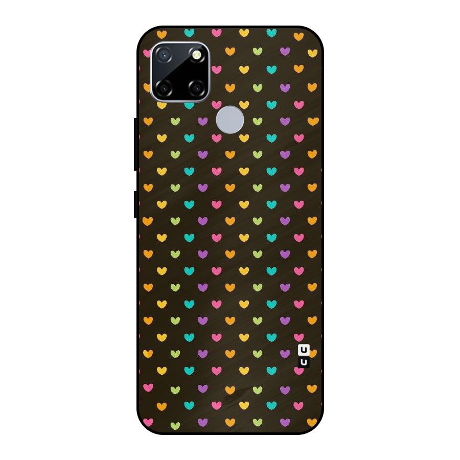 Rainbow Hearts Metal Back Case for Realme Narzo 20