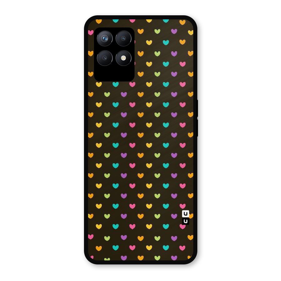 Rainbow Hearts Metal Back Case for Realme Narzo 50