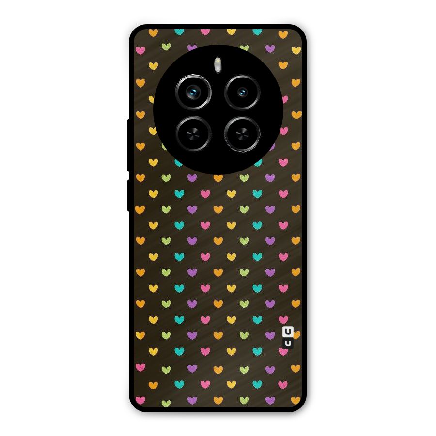 Rainbow Hearts Metal Back Case for Realme P1 Pro