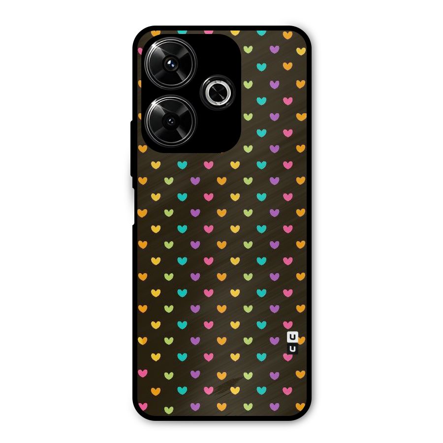 Rainbow Hearts Metal Back Case for Redmi 13 5G