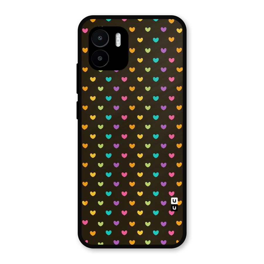 Rainbow Hearts Metal Back Case for Redmi A2