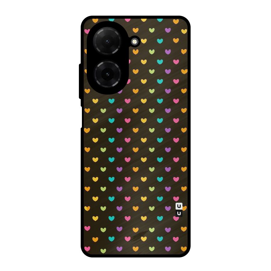 Rainbow Hearts Metal Back Case for Redmi A5 4G