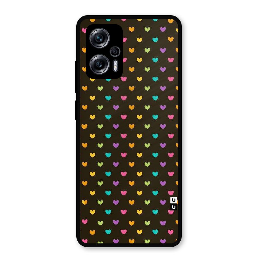 Rainbow Hearts Metal Back Case for Redmi K50i