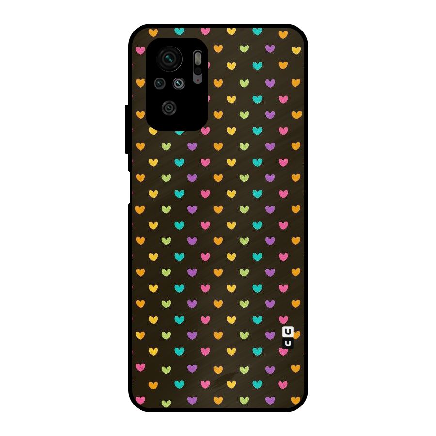 Rainbow Hearts Metal Back Case for Redmi Note 10S