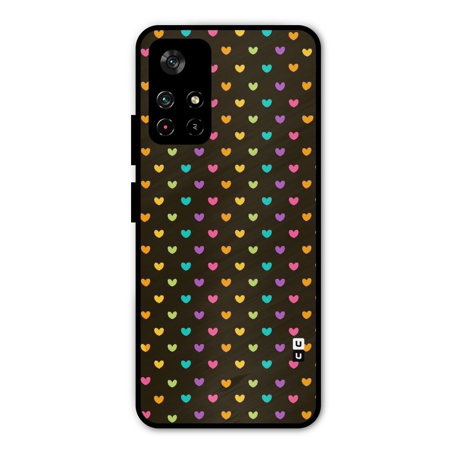 Rainbow Hearts Metal Back Case for Redmi Note 11T 5G