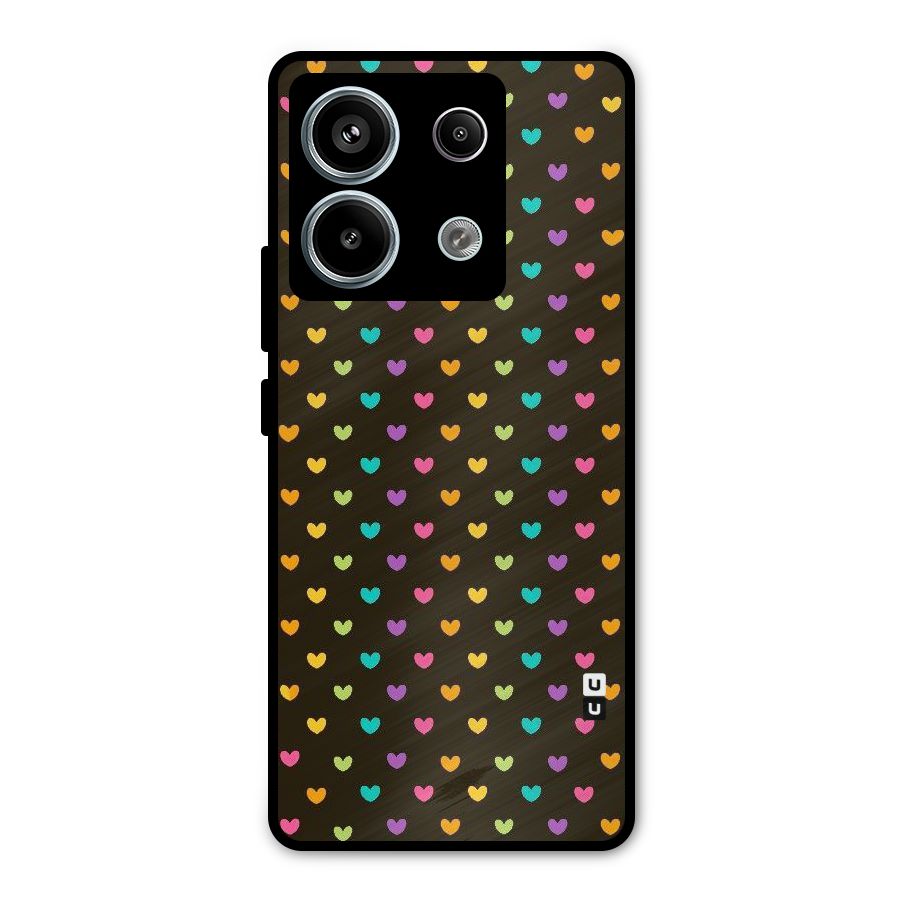 Rainbow Hearts Metal Back Case for Redmi Note 13 Pro 5G