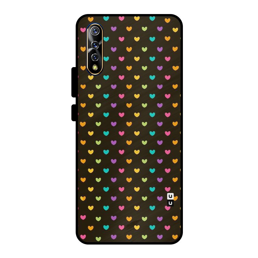 Rainbow Hearts Metal Back Case for Vivo S1