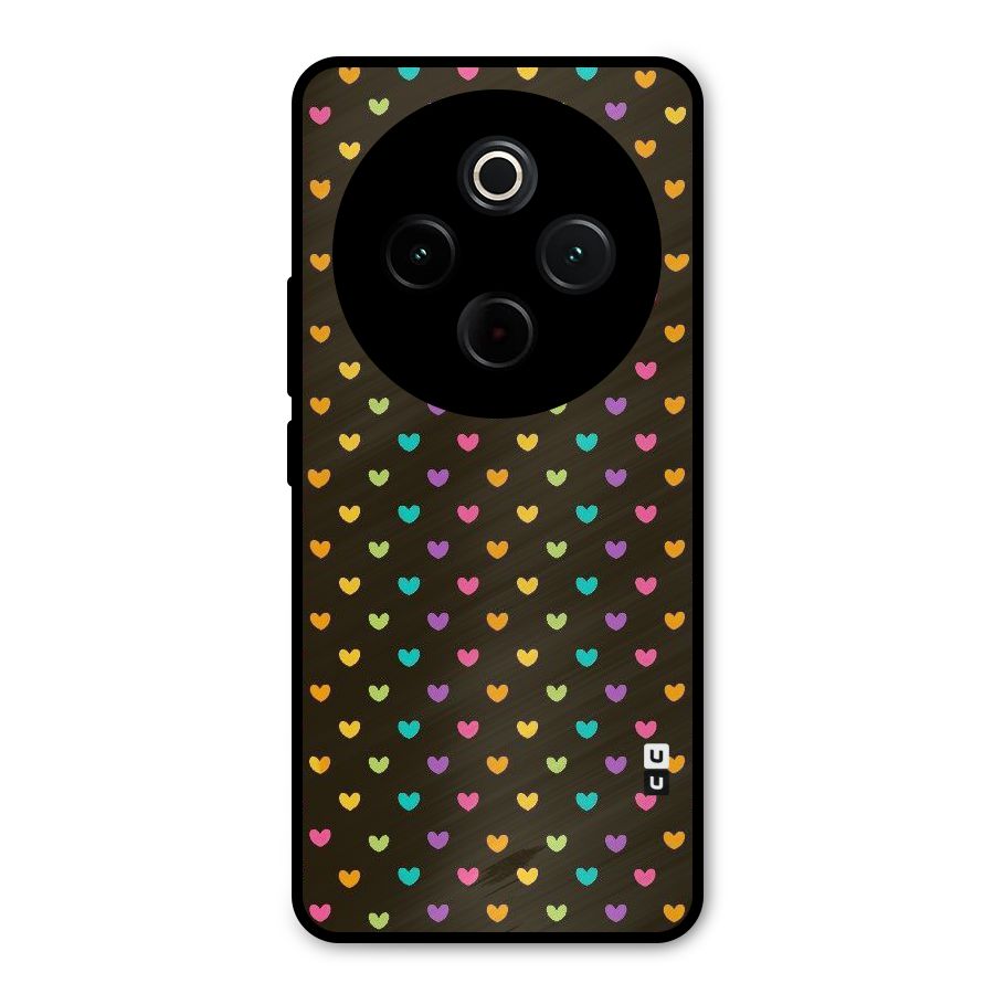 Rainbow Hearts Metal Back Case for Vivo T4