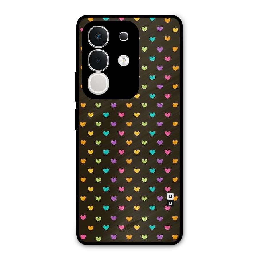 Rainbow Hearts Metal Back Case for Vivo T4x