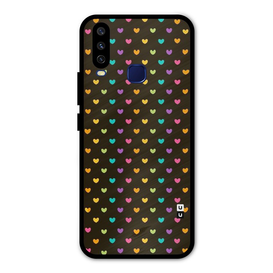 Rainbow Hearts Metal Back Case for Vivo V17