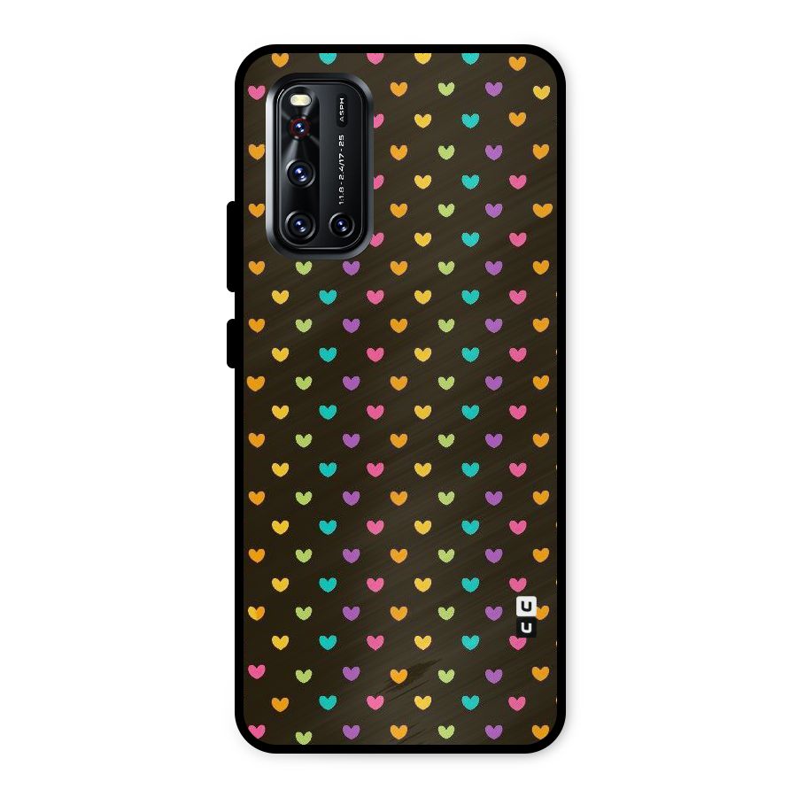 Rainbow Hearts Metal Back Case for Vivo V19