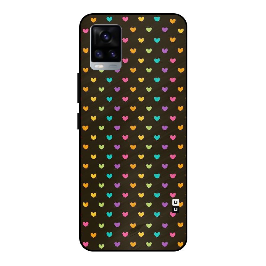 Rainbow Hearts Metal Back Case for Vivo V20