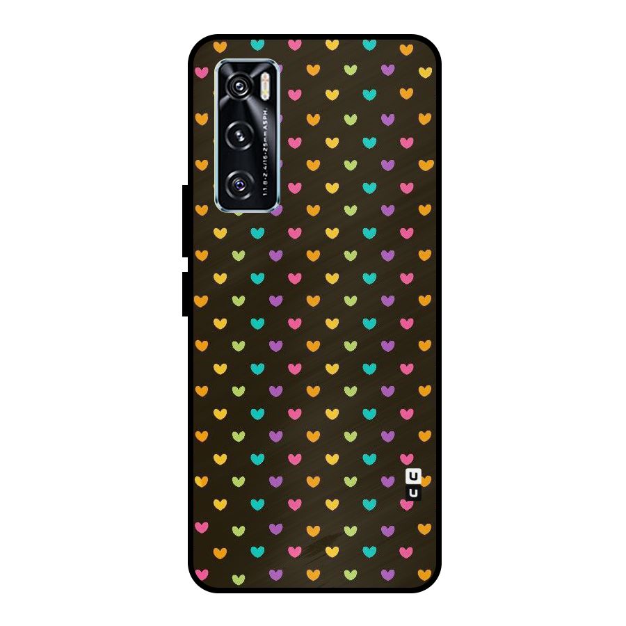 Rainbow Hearts Metal Back Case for Vivo V20 SE
