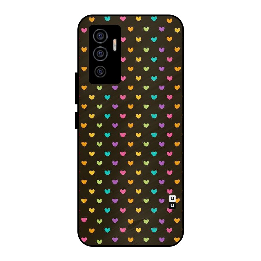 Rainbow Hearts Metal Back Case for Vivo V23e