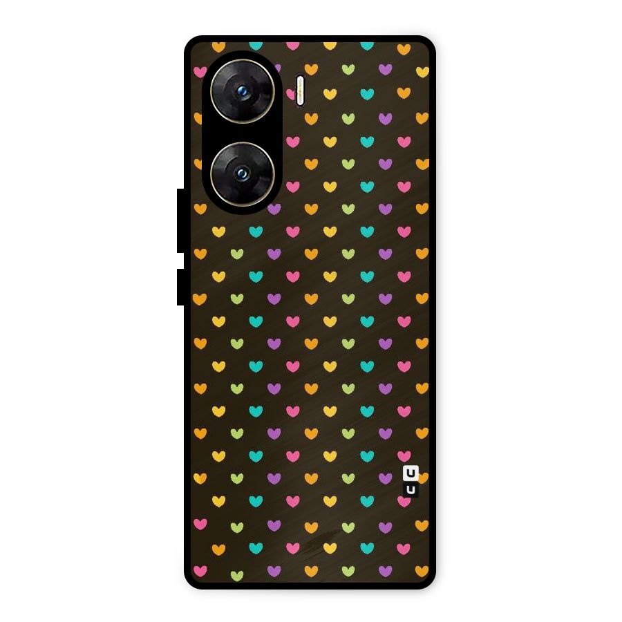 Rainbow Hearts Metal Back Case for Vivo V29e