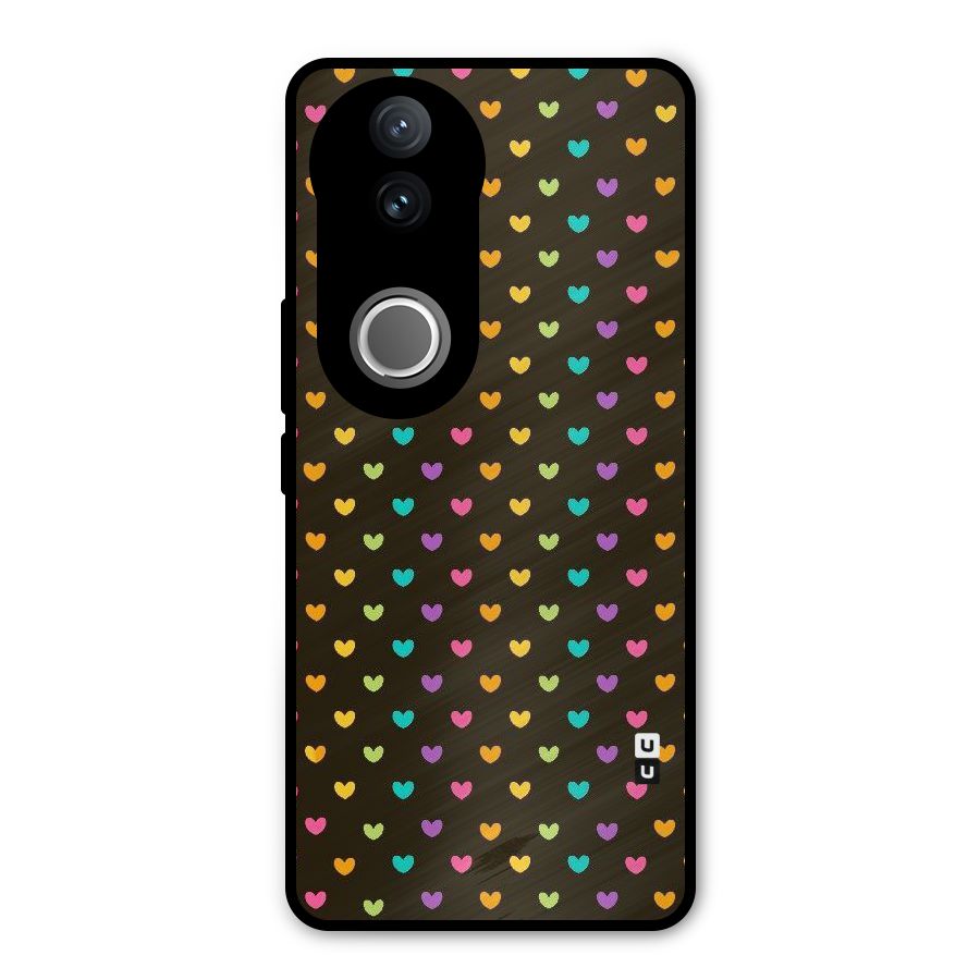 Rainbow Hearts Metal Back Case for Vivo V50e
