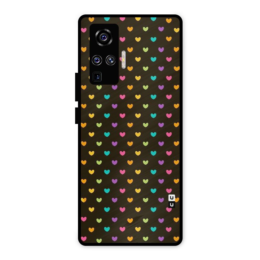 Rainbow Hearts Metal Back Case for Vivo X50 Pro