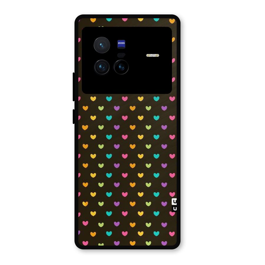 Rainbow Hearts Metal Back Case for Vivo X80