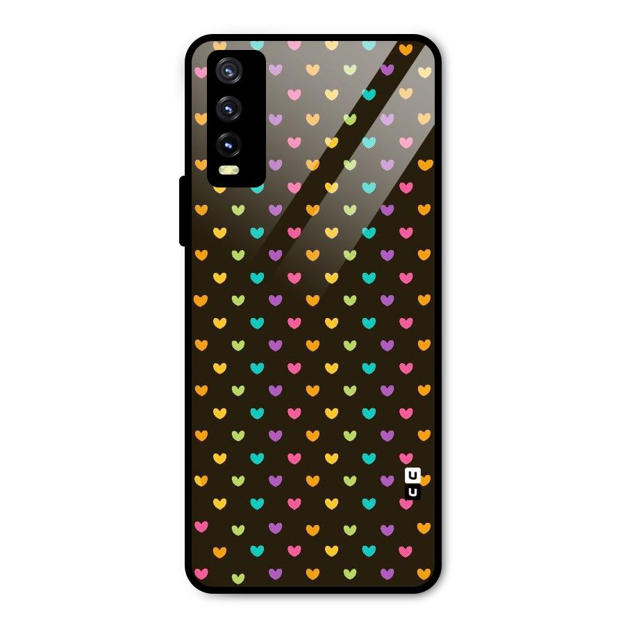 Rainbow Hearts Metal Back Case for Vivo Y20
