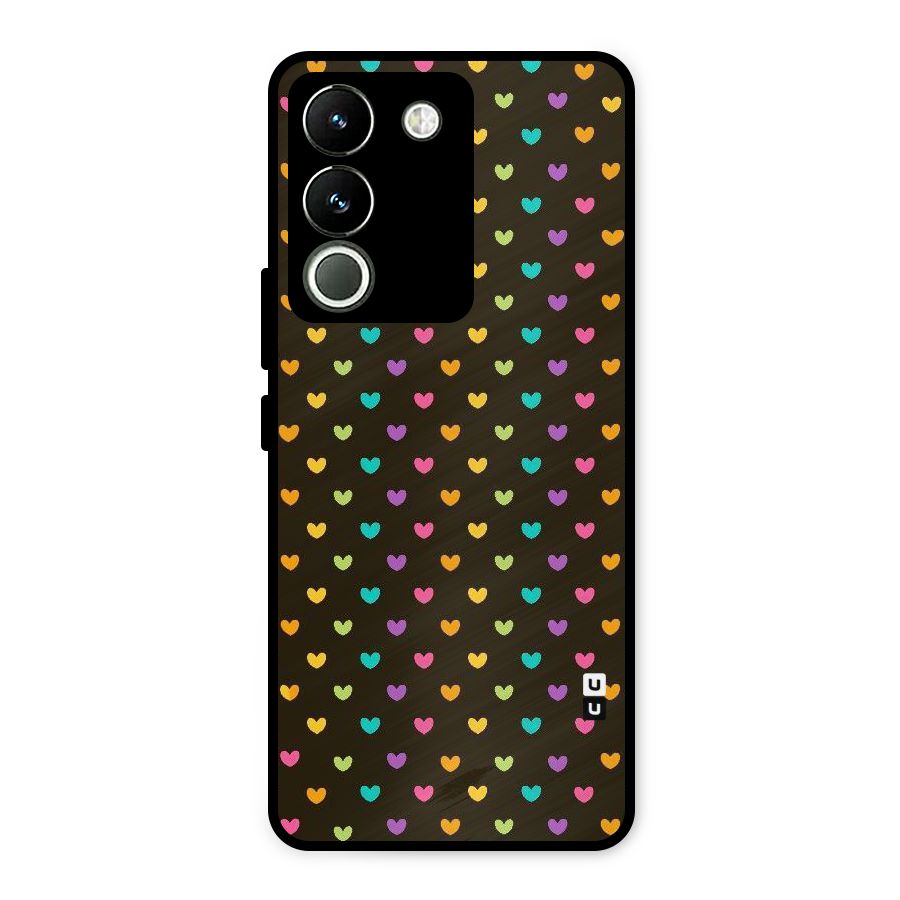 Rainbow Hearts Metal Back Case for Vivo Y200