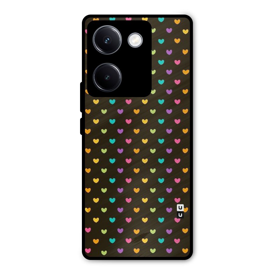 Rainbow Hearts Metal Back Case for Vivo Y300 Plus