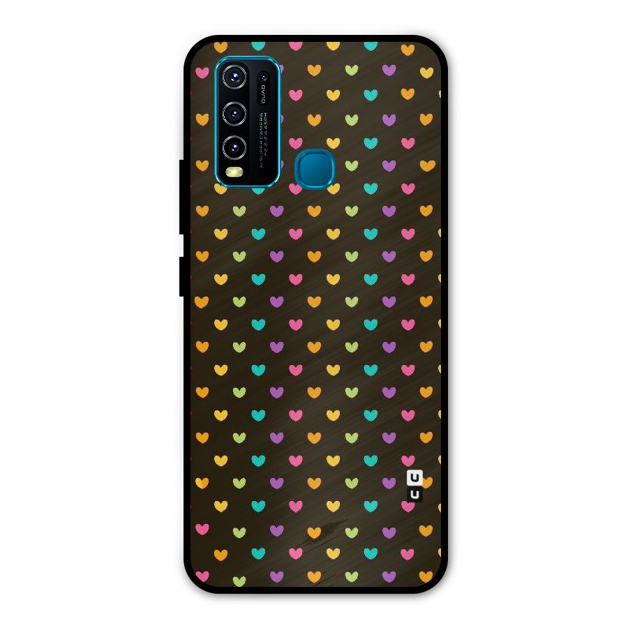 Rainbow Hearts Metal Back Case for Vivo Y50