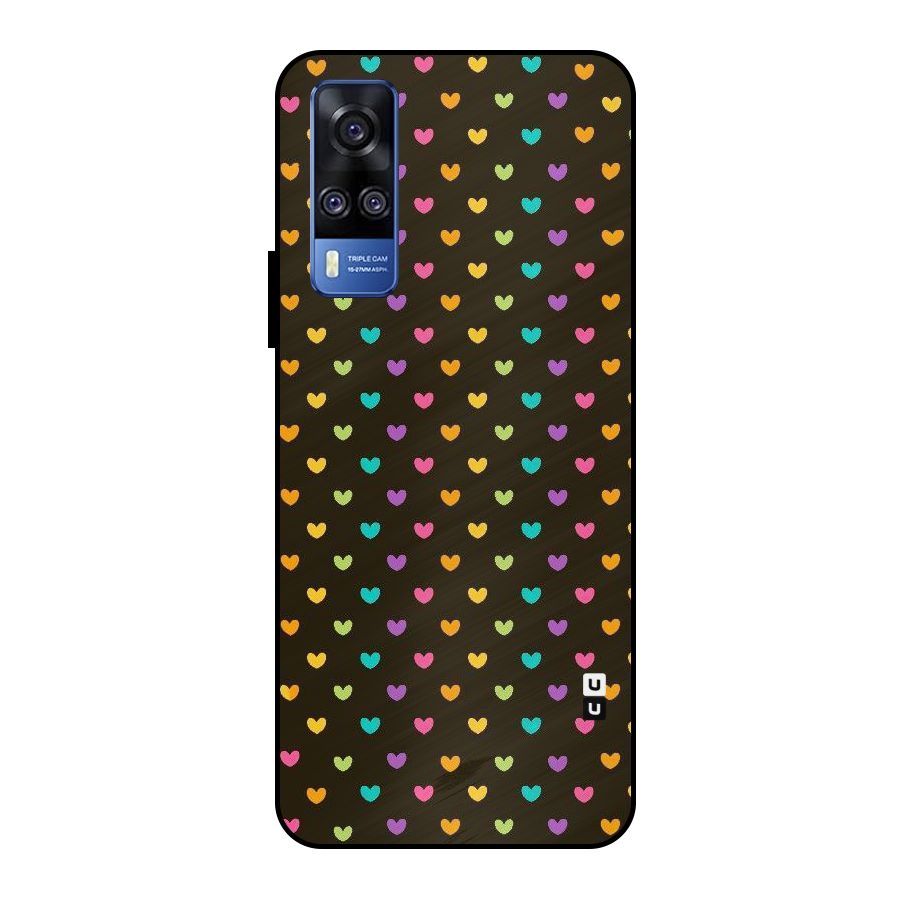 Rainbow Hearts Metal Back Case for Vivo Y51