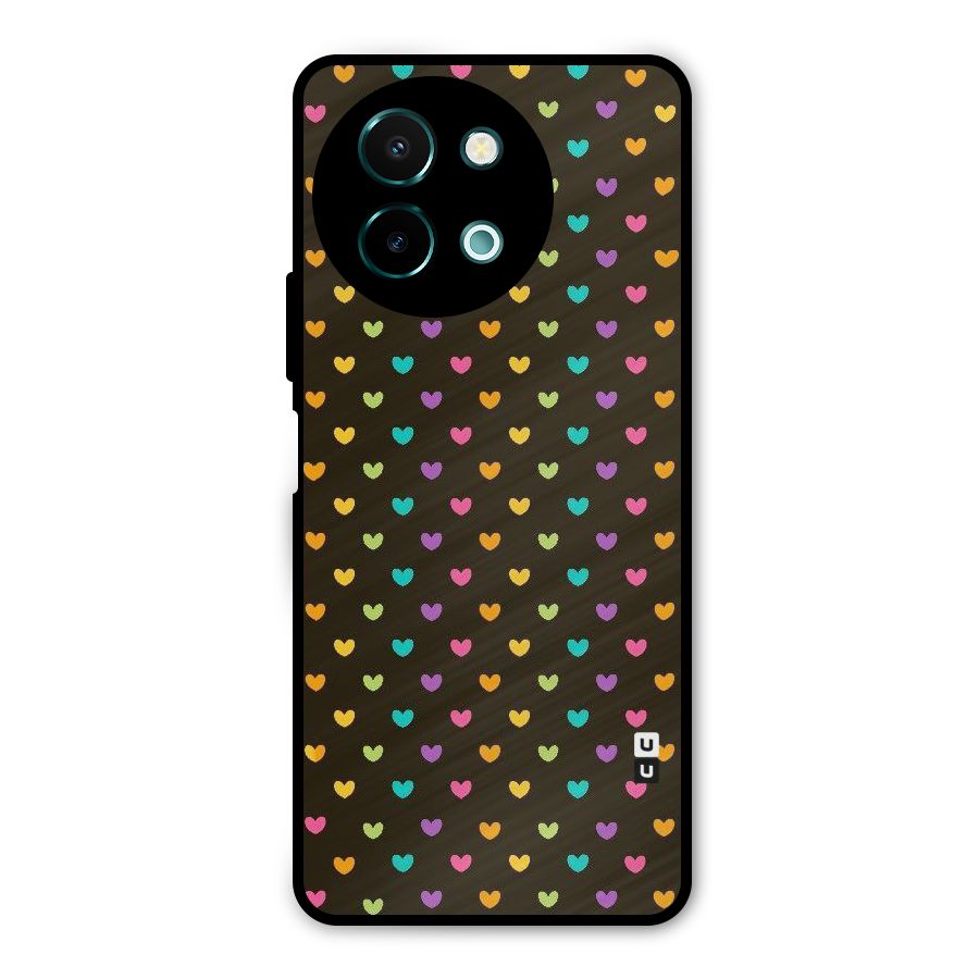 Rainbow Hearts Metal Back Case for Vivo Y58