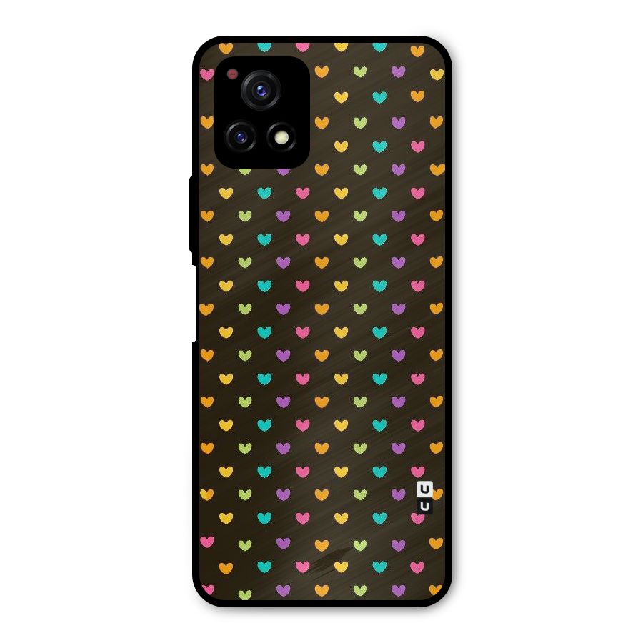 Rainbow Hearts Metal Back Case for Vivo Y72 5G