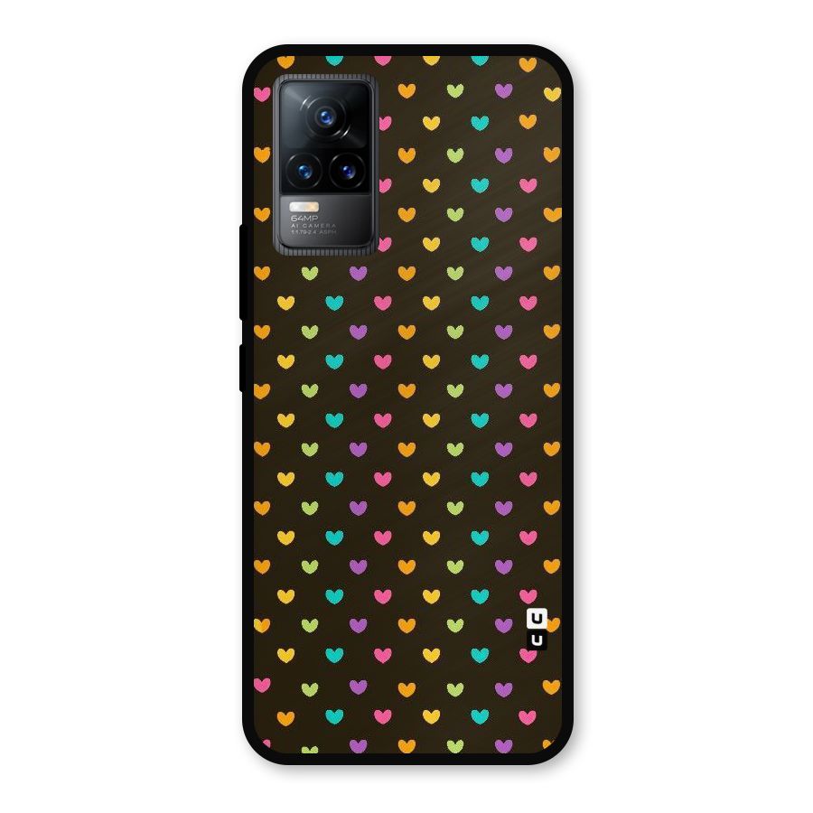 Rainbow Hearts Metal Back Case for Vivo Y73