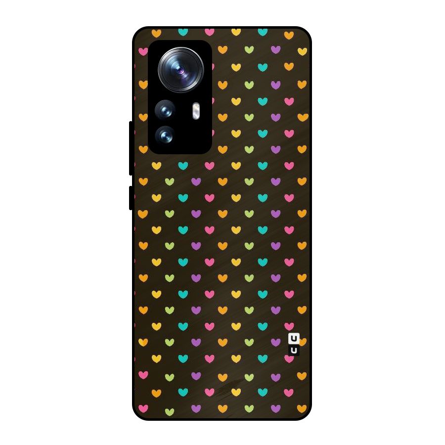 Rainbow Hearts Metal Back Case for Xiaomi 12 Pro