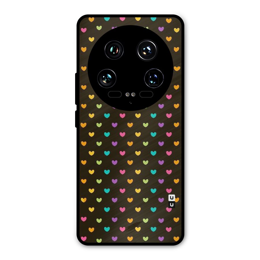 Rainbow Hearts Metal Back Case for Xiaomi 14 Ultra