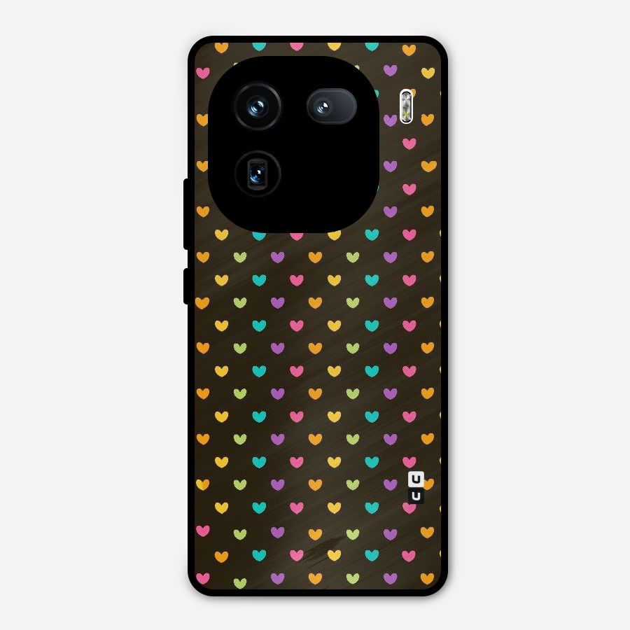 Rainbow Hearts Metal Back Case for iQOO 12