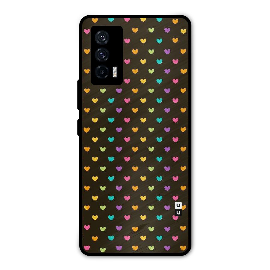 Rainbow Hearts Metal Back Case for iQOO 7 5G