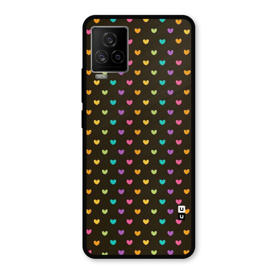 Rainbow Hearts Metal Back Case for iQOO 7 Legend 5G